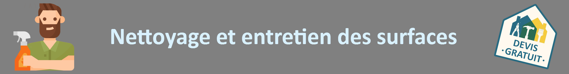Bannière homme services - Nettoyage et entretien des surfaces